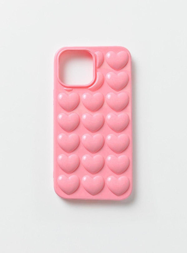 3D Pink Heart Case - Casy • ქეისი